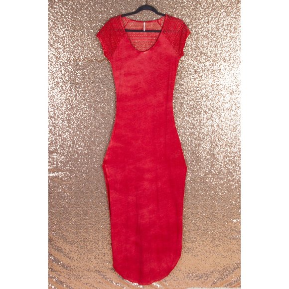 Free People Dresses & Skirts - NWOT Free People Tie Dye Strawberry Tee Maxi Dress